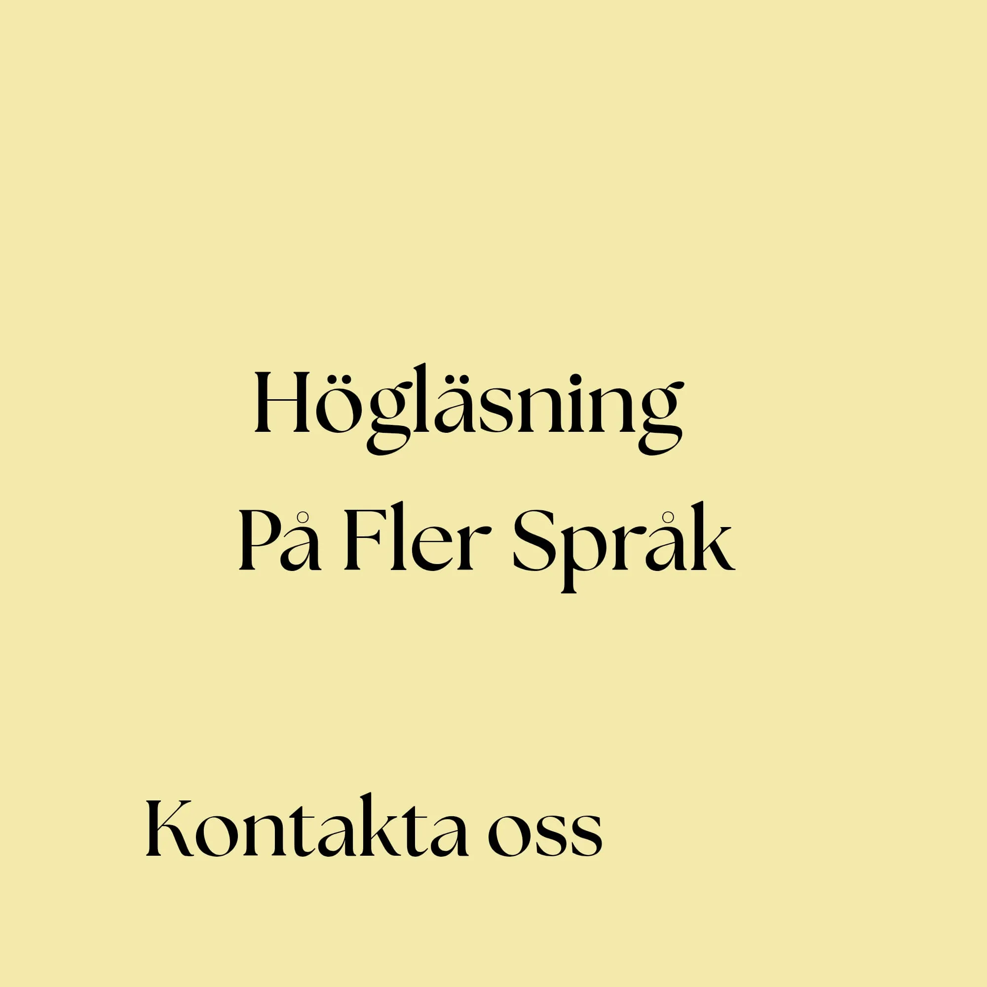 Högläsning på arabiska
